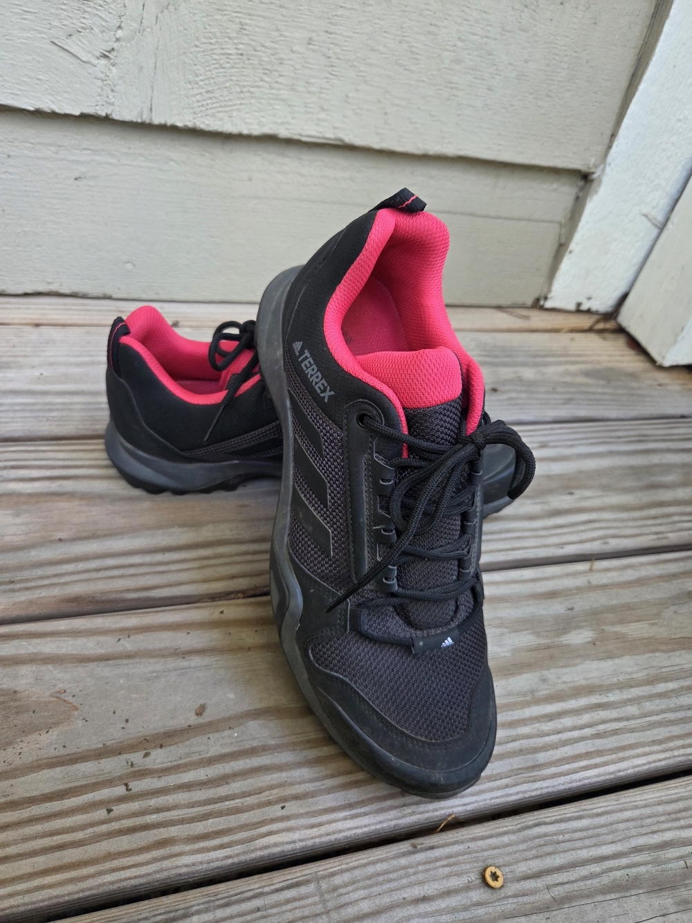 adidas Black and Hot Pink Women's Terrex Trail Shoes